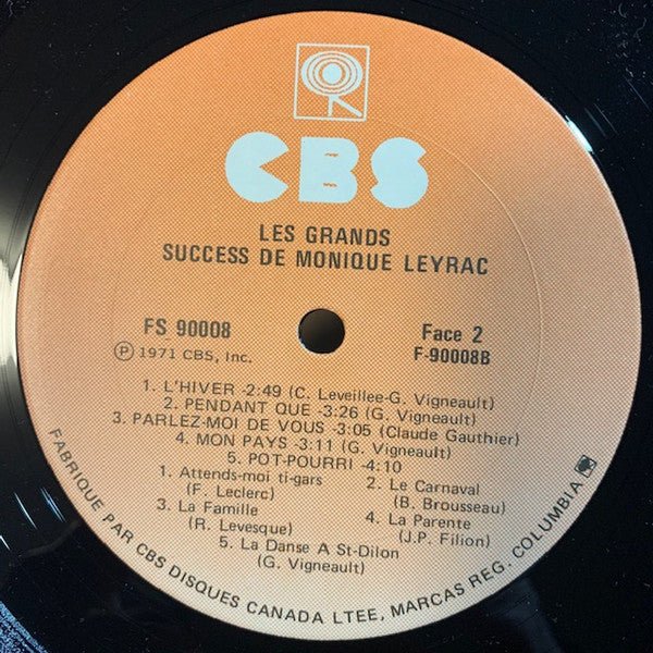 Les Grands Succès De Monique Leyrac | Rectangle Triangle