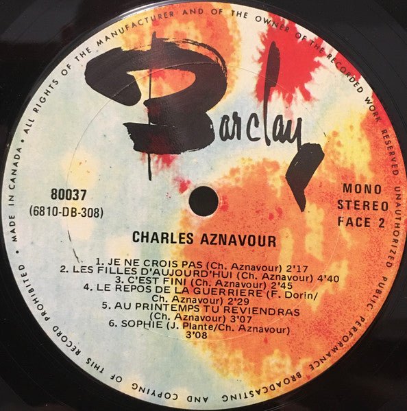 Charles Aznavour | Rectangle Triangle  