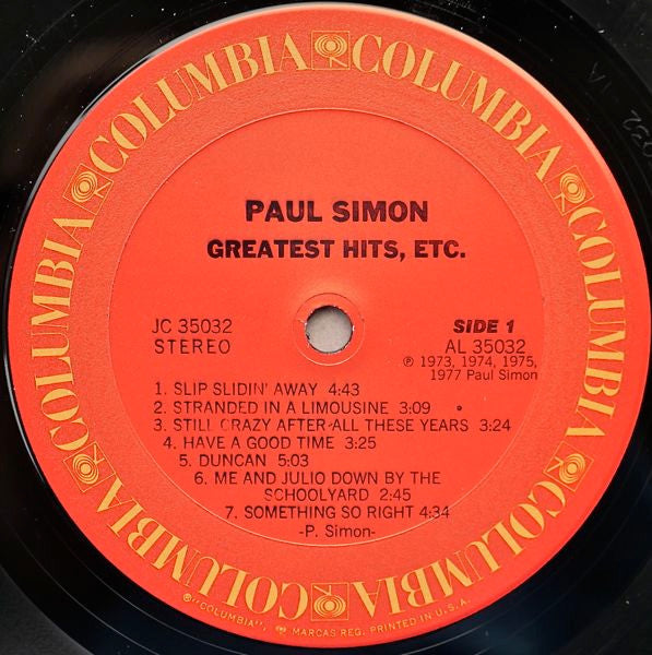 Les plus grands succès, etc. Paul Simon