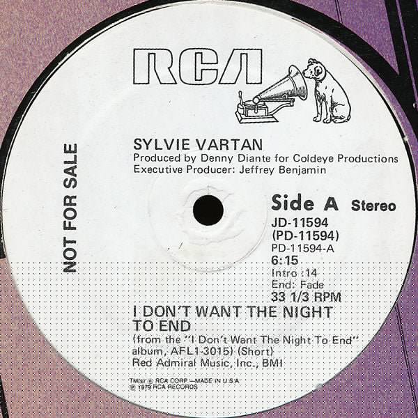 Je ne veux pas que la nuit se termine Sylvie Vartan