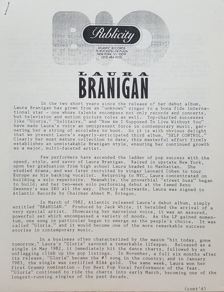 Self Control Laura Branigan