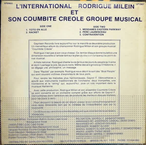 Rackêt Rodrigue Milien Et Son Groupe Combite Creole
