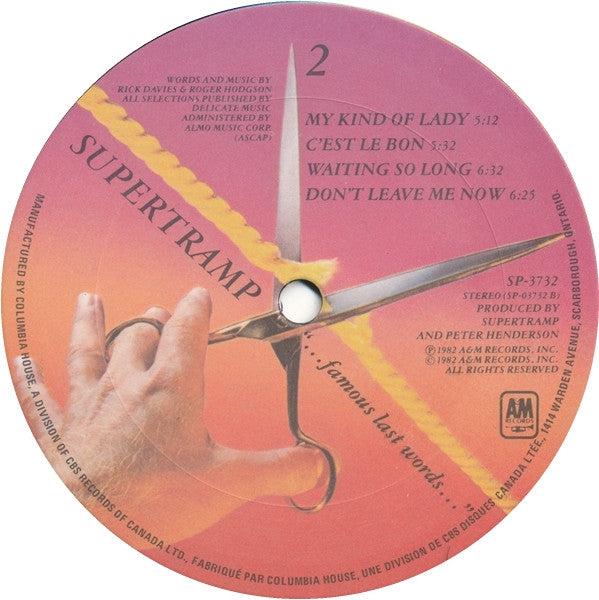 "...Famous Last Words..." Supertramp