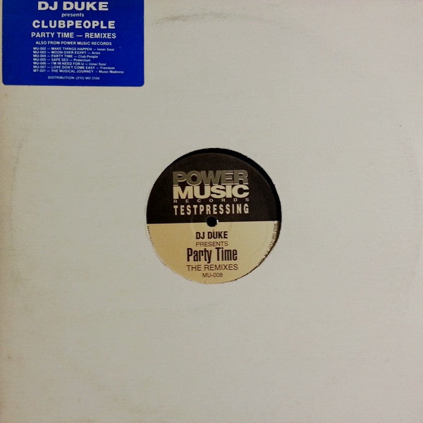 Party Time (Remixes) DJ Duke,Club People,Ela'n