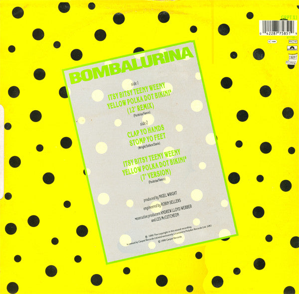Itsy Bitsy Teeny Weeny Yellow Polka Dot Bikini Bombalurina