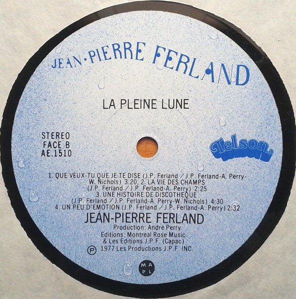 La Pleine Lune Jean-Pierre Ferland