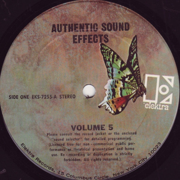 Effets sonores authentiques Volume 5 Jac Holzman