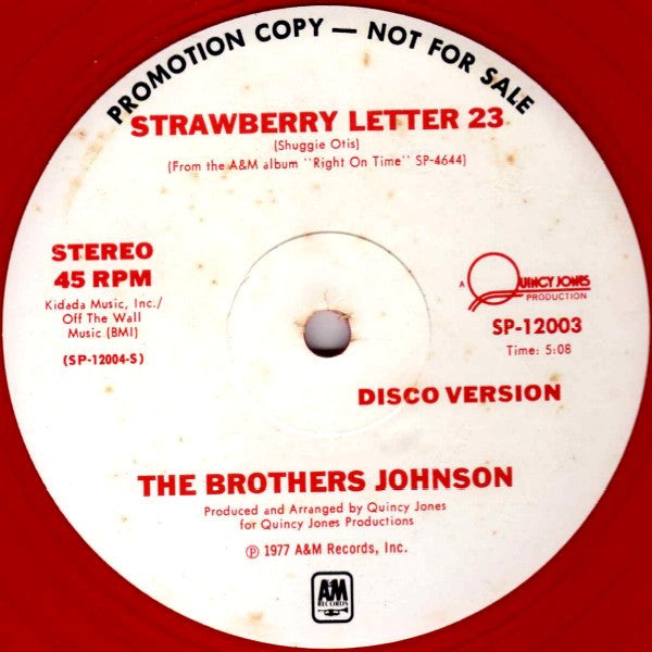 Lettre aux fraises 23 (version disco) Frères Johnson