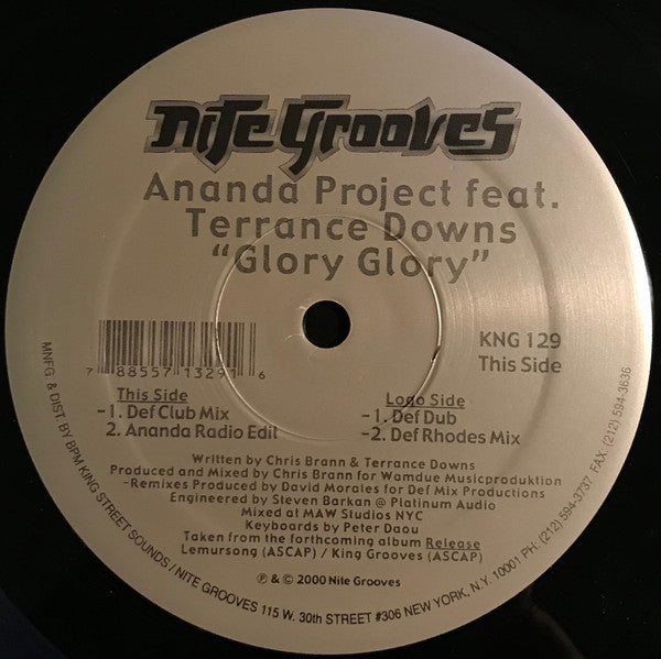 Glory Glory 2 The Ananda Project,Terrance Downs