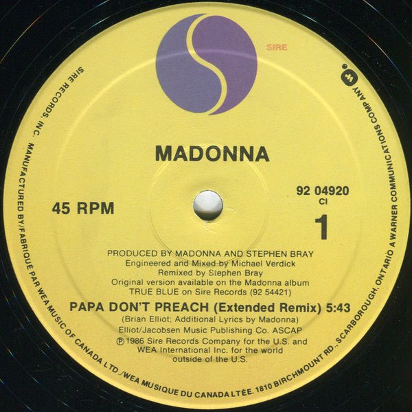 Papa Don't Preach | Rectangle Triangle