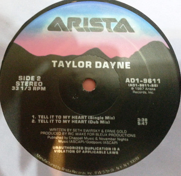 Tell It To My Heart Taylor Dayne