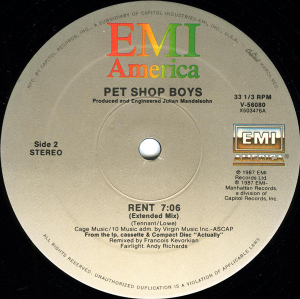 What Have I Done To Deserve This? / Rent | Rectangle Triangle  