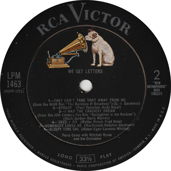 We Get Letters Perry Como