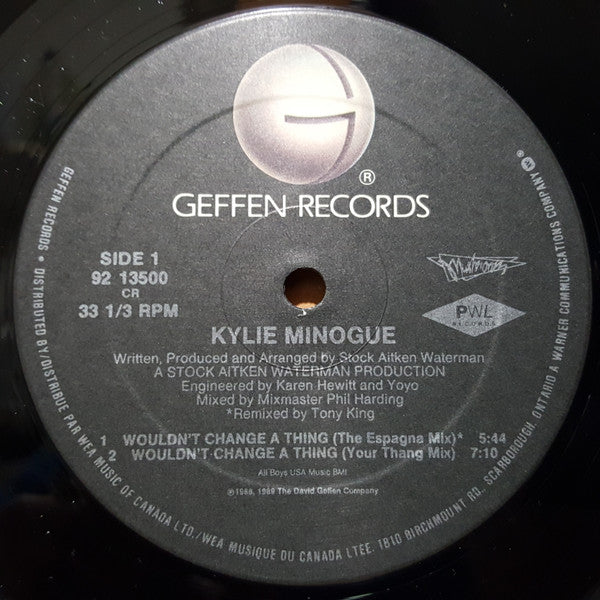 Wouldn't Change A Thing Kylie Minogue