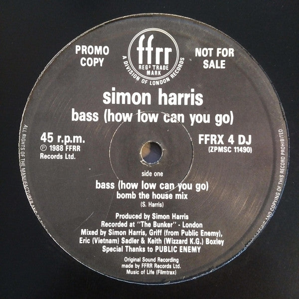 Bass (How Low Can You Go) (Bomb The House Mix) Simon Harris