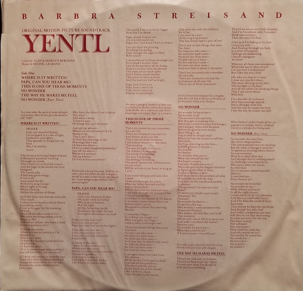 Yentl - Bande originale du film Barbra Streisand