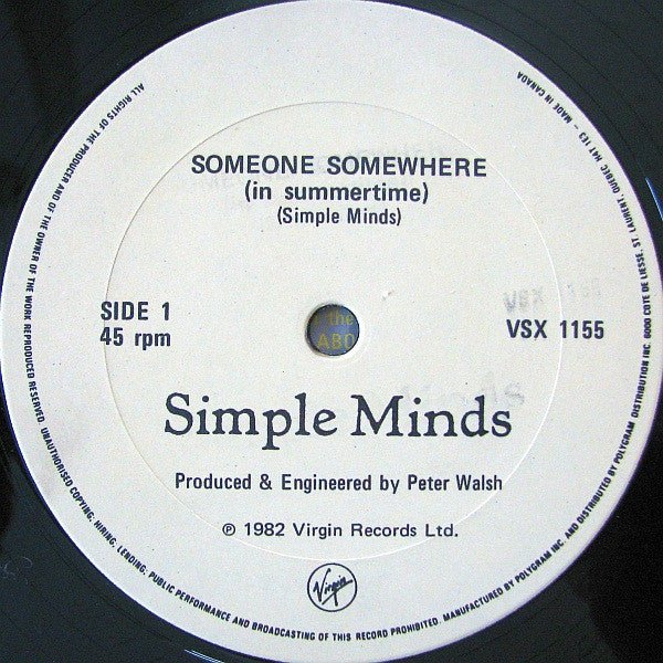 Someone Somewhere (In Summertime) (Extended Remix) Simple Minds