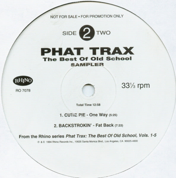 Phat Trax The Best Of Old School Sampler Various