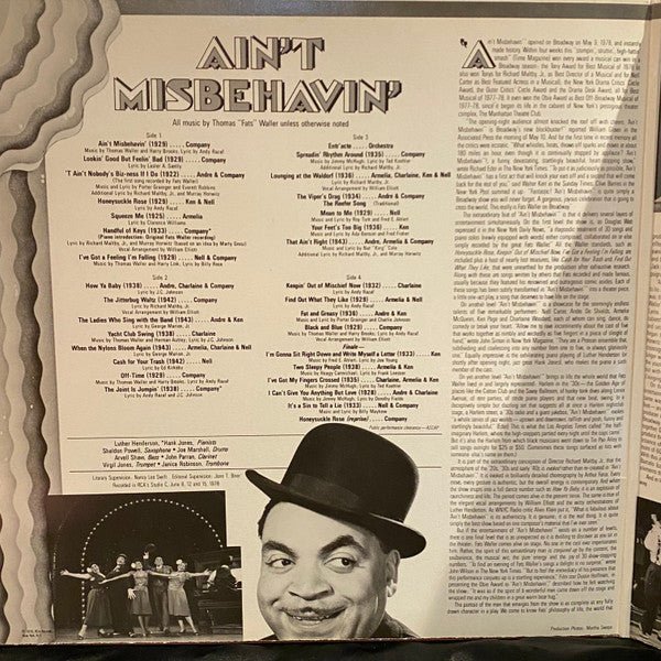 Ain't Misbehavin': The New Fats Waller Musical Show | Rectangle Triangle  