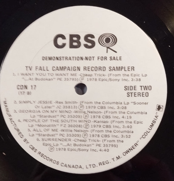 CBS Records Canada 25th Anniversary • TV Fall Campaign Record Sampler | Rectangle Triangle