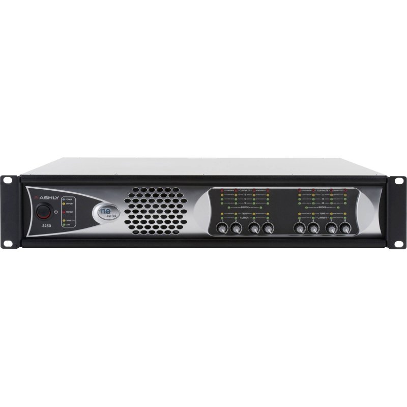 Ashly NE8250.70BD 8-Channel 2000W Network-Enabled Power Amplifier with OPDAC8 and OPDante Cards (70V) 