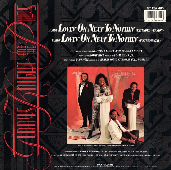 Lovin' On Next To Nothin' (Version 12") Gladys Knight et les Pips