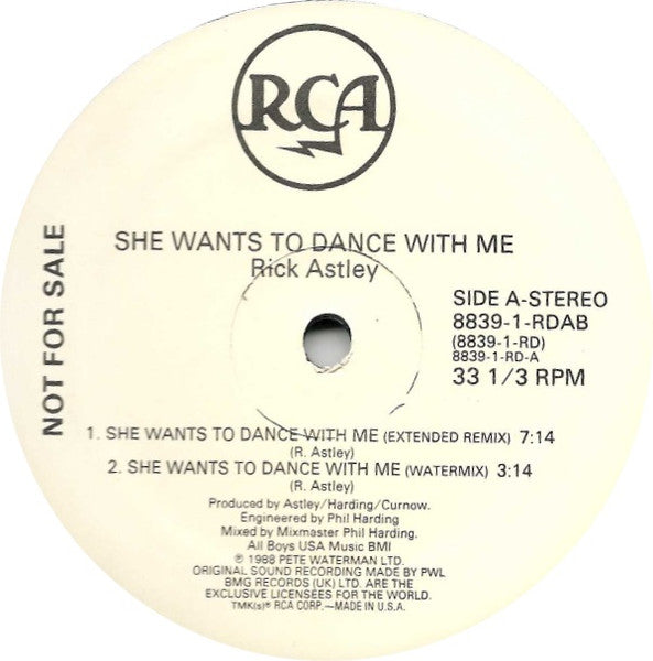 She Wants To Dance With Me Rick Astley