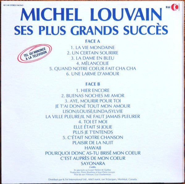Toujours 20 ans Michel Louvain