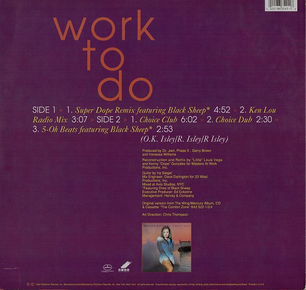 Work To Do 2 Vanessa Williams,Black Sheep