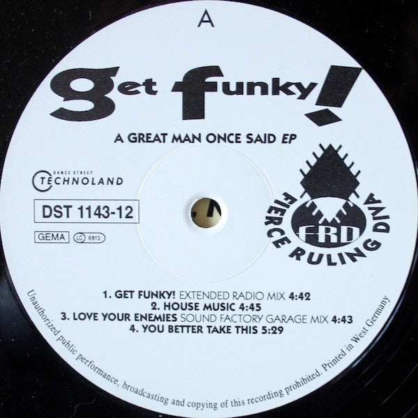Get Funky (A Great Man Once Said EP) Fierce Ruling Diva