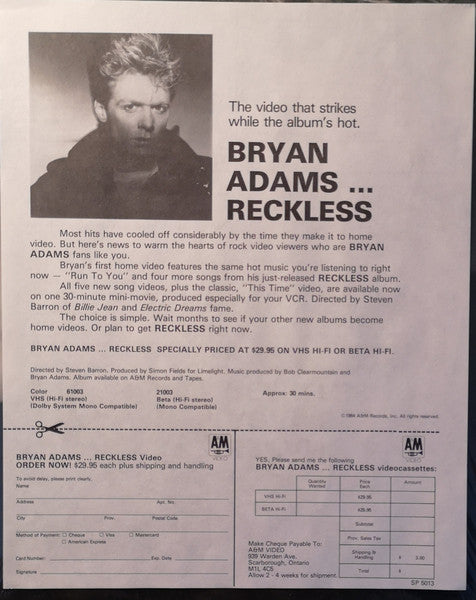 Téméraire Bryan Adams