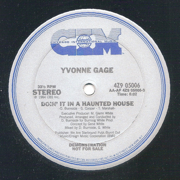Doin' It In A Haunted House Yvonne Gage
