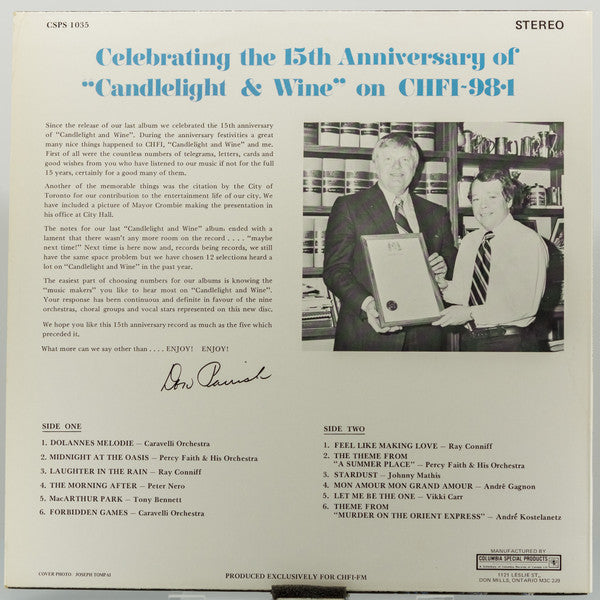 Chfi 98.1 Presents The Beautiful Music Of Candlelight & Wine '77 | Rectangle Triangle  