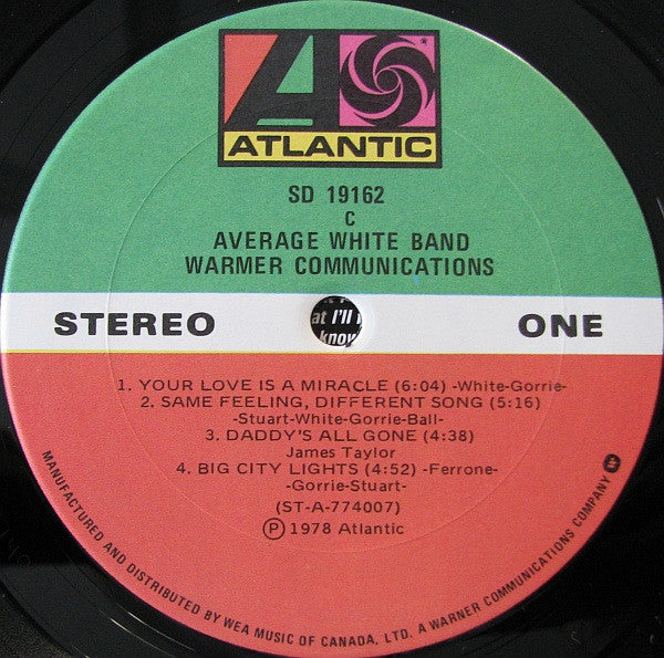 Warmer Communications Average White Band
