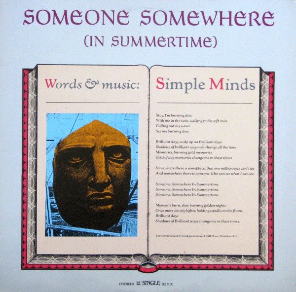 Someone Somewhere (In Summertime) (Extended Remix) Simple Minds