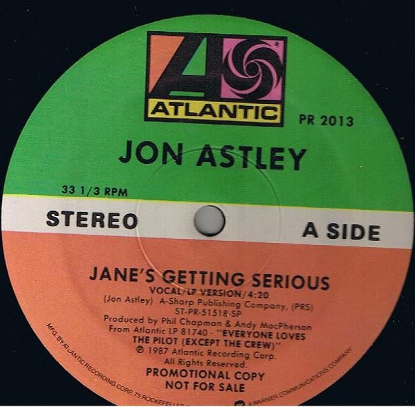 Jane devient sérieuse Jon Astley