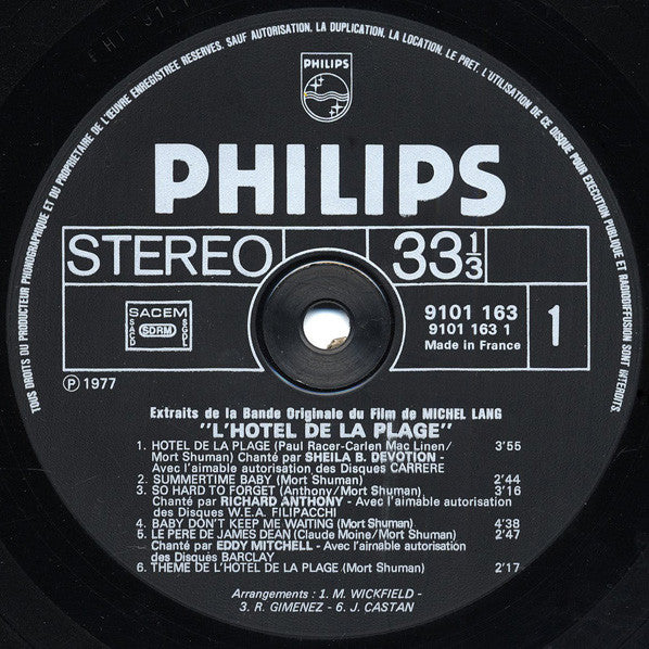 L'Hôtel De La Plage (Extraits De La Bande Originale Du Film De Michel Lang) | Rectangle Triangle