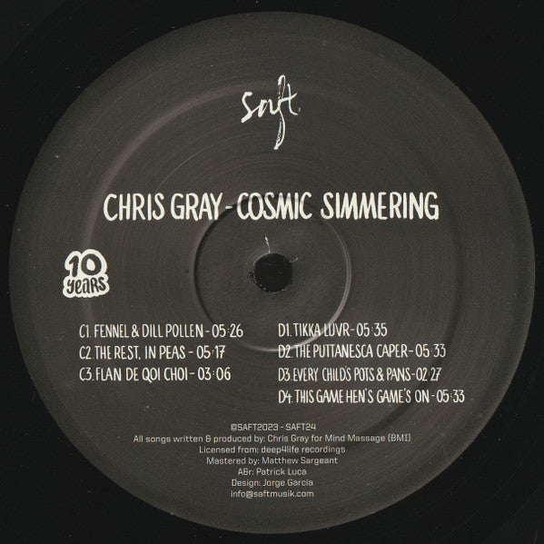 Cosmic Simmering Chris Gray