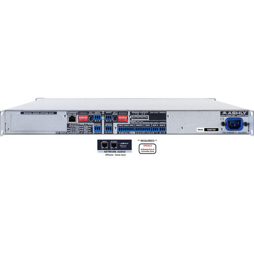 Ashly NXE752BD nXe Series 2-Channel Networkable Multi-Mode Power Amplifier with OPDAC4 & OPDante Cards 