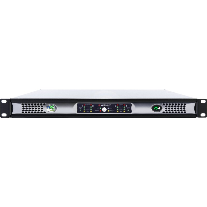 Ashly NXE754BD nXe Series 4-Channel Networkable Multi-Mode Power Amplifier with OPDAC4 & OPDante Cards 
