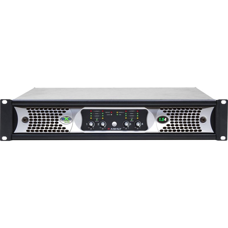 Ashly NXP1.54D nXp1.5 4-Channel Multi-Mode Network Power Amplifier with Protea DSP Software Suite & Dante Digital I 