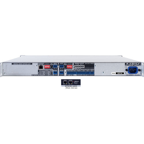 Ashly NXP752D 1U 2-Channel Multi-Mode Network Power Amplifier with Protea DSP Software Suite & Dante Digital Inter 
