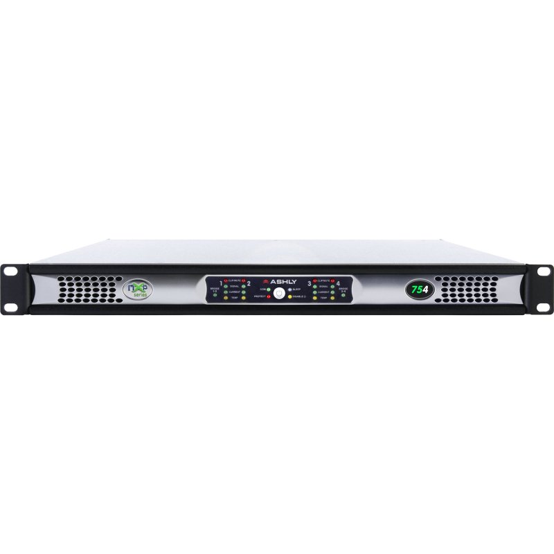 Ashly NXP754D 1U 4-Channel Multi-Mode Network Power Amplifier with Protea DSP Software Suite & Dante Digital Inter