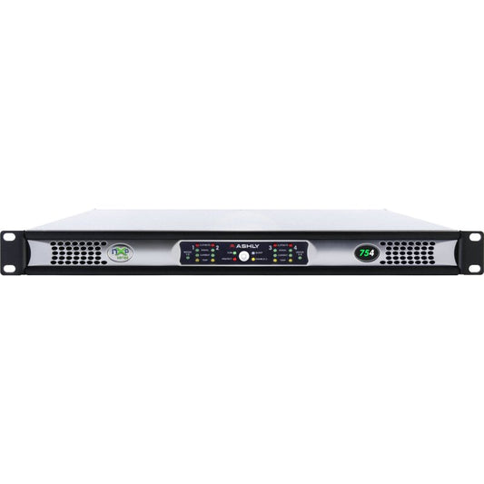 Ashly NXP754D 1U 4-Channel Multi-Mode Network Power Amplifier with Protea DSP Software Suite & Dante Digital Inter