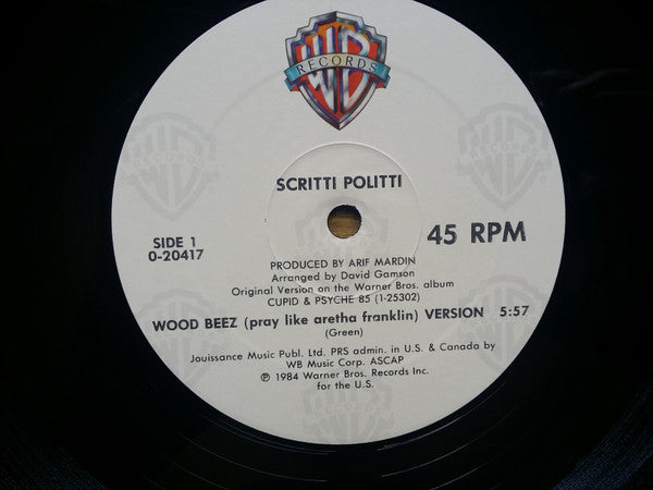 Wood Beez (Pray Like Aretha Franklin) Scritti Politti