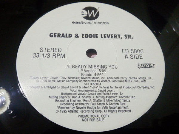 Already Missing You / Where Ever You Are Gerald Levert,Eddie Levert,Terry Ellis (2)