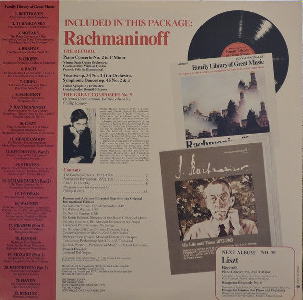 Piano Concerto No. 2 In C Minor / Symphonic Dances Opus 45, No. 2 And 3 / Vocalise Opus 34, No. 14 Sergei Rachmaninoff