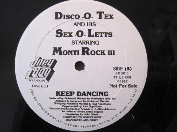 Continuez à danser Disco Tex et ses Sex-O-Lettes