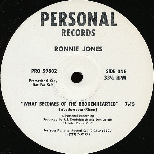 What Becomes Of The Brokenhearted Ronnie Jones