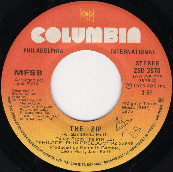 The Zip / My Mood MFSB
